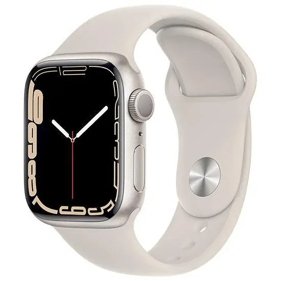 Apple Watch Series 7, 45mm Starlight Aluminium Case Starlight Sport Band (zánovní)