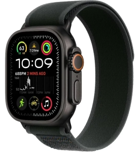 Apple Watch Ultra 2 49mm černý titan s černým trailovým tahem M/L